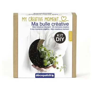 Mini Kit Ma Bulle Créative Cache-pot Lune - Décopatch Certifié
