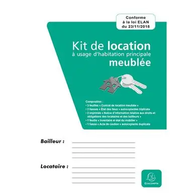 Vente Directe Contrat kit de location meublée - Exacompta