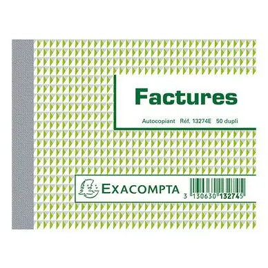 Achetez Aujourd'hui Manifold Factures 10,5 x 13,5 cm 50 F dupli autocopiants - Exacompta