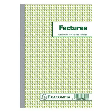 Must-Have Manifold Factures 21 x 14,8 cm 50 F dupli autocopiants - Exacompta