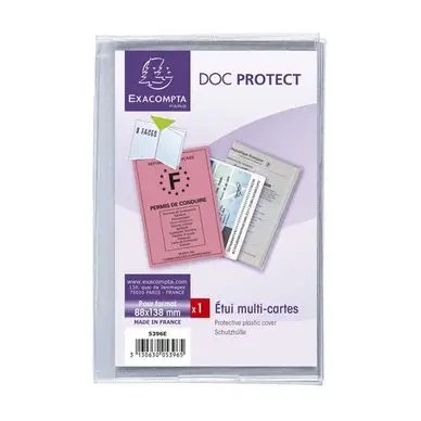Prix Cassé Étui de protection Multi-cartes 4 volets PVC - Exacompta