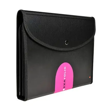 Trieur A4 Exafolio avec porte-bloc et valisette Exactive 6 compartiments - Exacompta Usine Directe