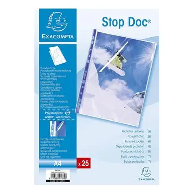 Pochette perforée ouverte Stop Doc A4 25 pcs - Exacompta Bon Marché