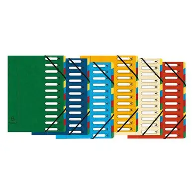 Dernier Modèle Trieur 24,5 x 32 cm Harmonika à fenêtres 12 compartiments - Exacompta