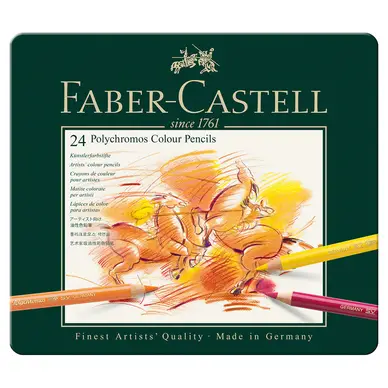 Boîte métal de 24 crayons de couleurs Polychromos - Faber-Castell Promotion