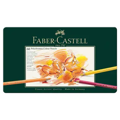 Crayon de couleur Polychromos Boîte en métal 60 pcs - Faber-Castell Prix Réduit