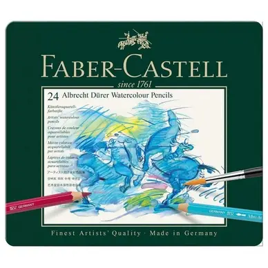 Must-Have Crayon aquarellable Albrecht Dürer - Boite en métal 24 couleurs - Faber-Castell