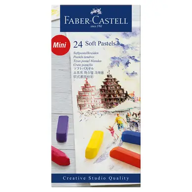 Solde Boîte de 24 demi-pastels tendre carrés d'étude Creative Studio - Faber-Castell