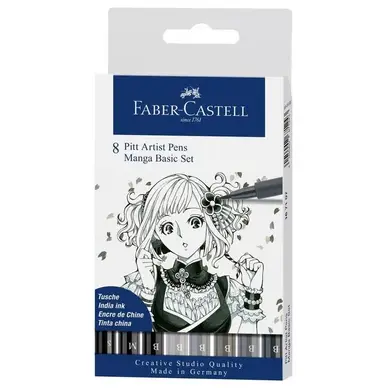Commander Vite Feutres Pitt set Manga par 8 - Faber-Castell