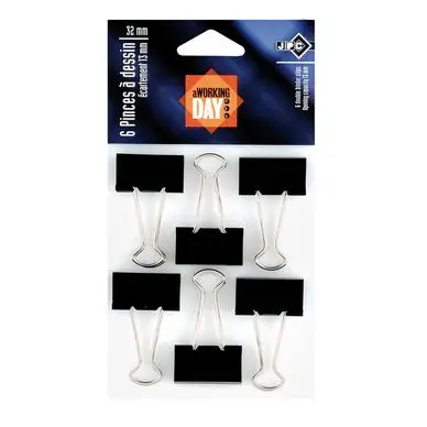 Pinces à dessin D-clip 32 mm écartement 13 mm par 6 - Wonday Offre Exclusive