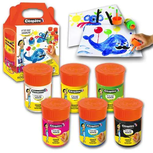 Bon Marché Lot de 6 pots de peinture gouache Néfertari Cléopâtre