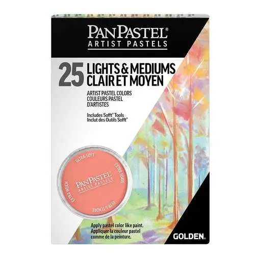 Coffret spécial de 25 couleurs PanPastel clairs et moyens Prix Choc