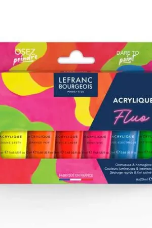 Promotion Set peinture acrylique fluo Lefranc & Bourgeois