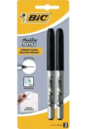 Lot de 2 marqueurs textile Bic Authentique
