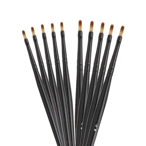Offre Exclusive Set 10 brosses imitation mangouste pointe usée bombée I Love Art