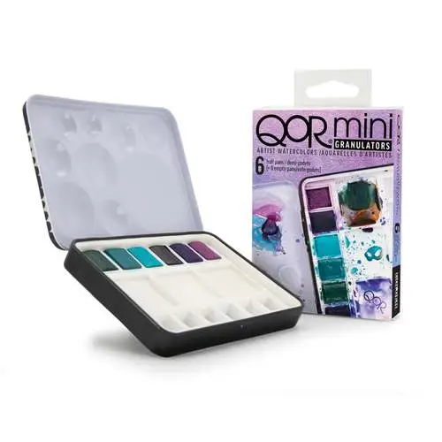 Mini coffret 6 1/2 godets d‘aquarelles QoR granulation Golden Produit De Marque