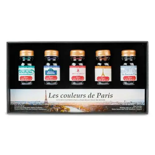 Set encre d'écriture les Couleurs de Paris Jacques Herbin Vente Flash
