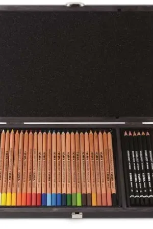 Coffret bois Polycolor/Artdesign Lyra 30 crayons Bon Marché