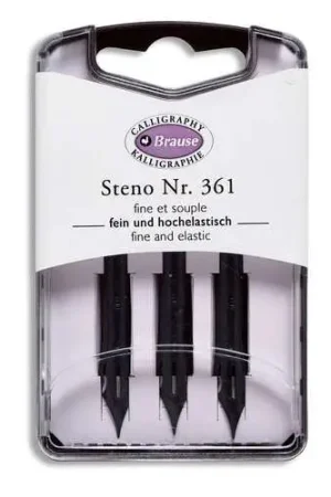 Prix Cassé Lot de 3 plumes Steno Brause