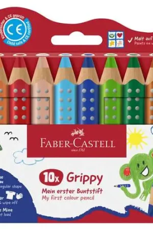 Soldes Coffret de 10crayons de couleur Grippy Faber-Castell