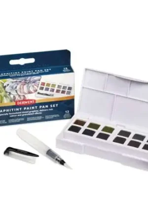 Commander Maintenant Coffret de 12 1/2 godets peinture aquarelles Graphitint Derwent