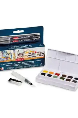 Commander Vite Coffret 12 1/2 godets peinture aquarelle Line & Wash Dervent