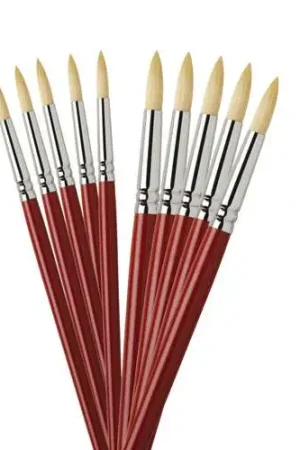 Set de 10 pinceaux huile pointe ronde I Love Art Satisfait Ou Remboursé