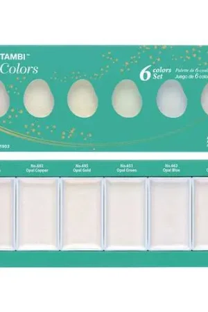 Coffret de 6 couleurs opales Gansai Kuretake Marque