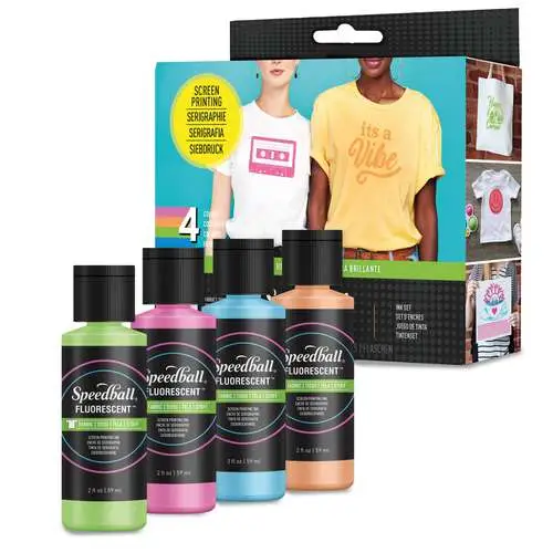 Meilleur Choix Set encre sérigraphique effet fluo Speedball