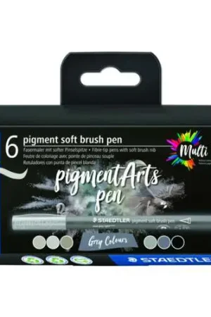 Prix Promo Set de 6 feutres Pigment Soft Brush Pen 372 Staedtler