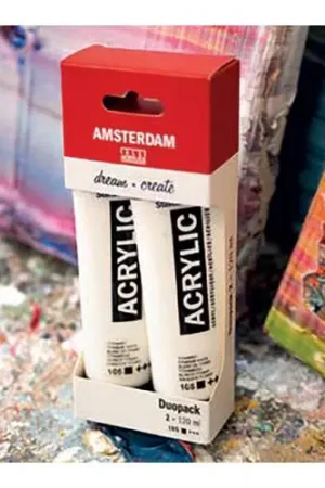 Lot de 2 tubes de 120 ml Acrylique Amsterdam Super Prix
