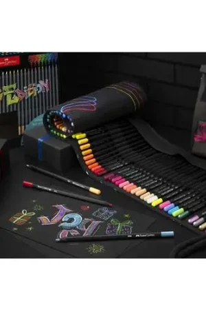 Trousse 72 crayons de couleur Black Edition Faber Castell Solde