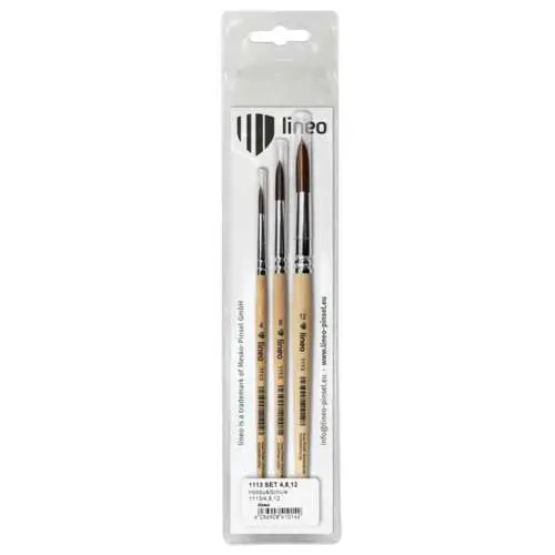 Lot de 3 pinceaux série 1113 Lineo Usine Directe