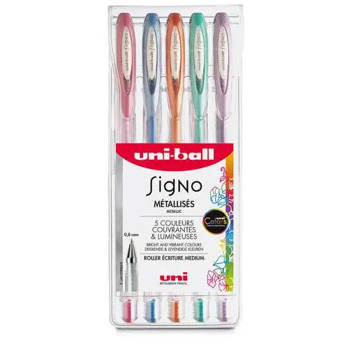 Solde Roller encre gel Signo effet métal