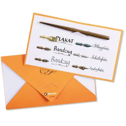 Offre Du Jour Set plumes et porte-plume pour écriture et calligraphie Brause
