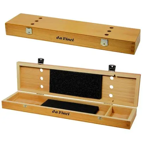 Coffret en bois à pinceaux (vide) Soldes