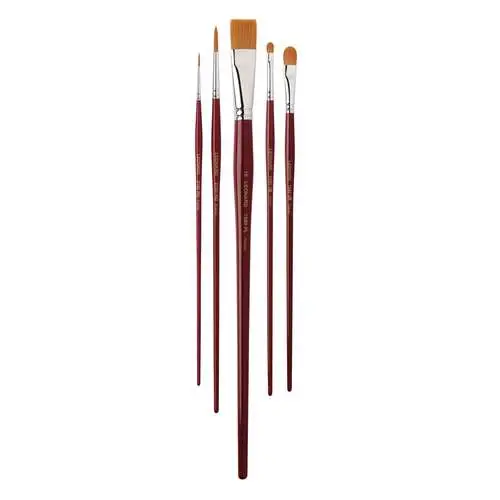 Set de 5 pinceaux Léonard Similhair orange, série 1580 Offre Limitée