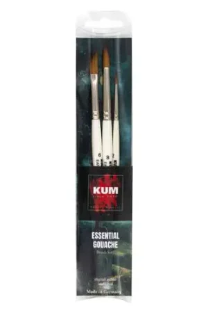 Set de 3 pinceaux Essentiel Gouache Kum Prix Bas