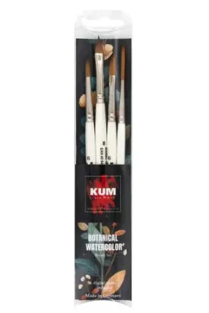 Set de 4 pinceaux Botanique Aquarelle Kum Seulement Aujourd'hui