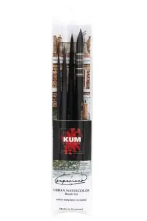 Set de 4 pinceaux Urban Watercolour Kum Prix Cassé