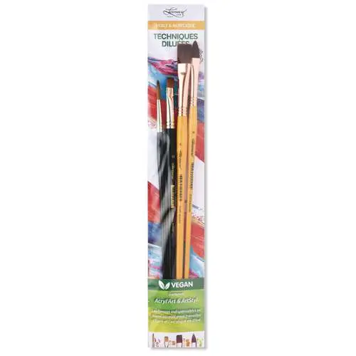 Populaire Pochette de pinceaux huile/acrylique Techniques Diluées végan Léonard