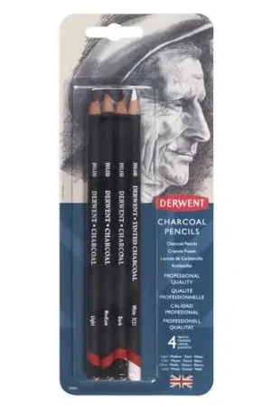 Crayons fusain aquarellable Derwent Super Prix