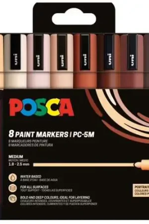 Set Portrait de 8 marqueurs Posca Prix Cassé