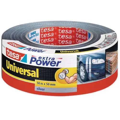 Offre Limitée Rouleau adhésif universel toilé argent de Tesa