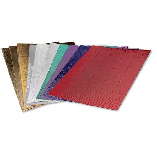 Sachet de 10 feuilles cartons micro-cannelures métallisés O'Color Soldes