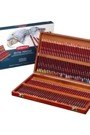 Coffret en bois crayons pastels Derwent Usine Directe