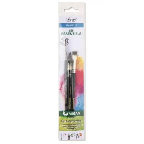 Pochette de pinceaux aquarelle Essentiels végan Léonard Seulement Aujourd'hui