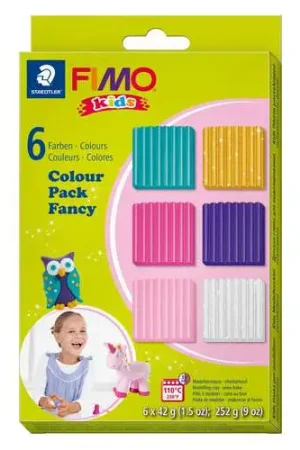 Bon Marché Set Girlie de 6 couleurs Fimo Kids