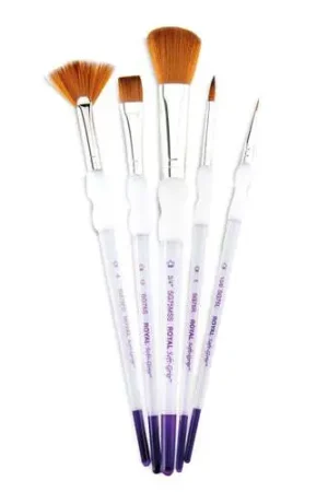 Set K de 5 pinceaux Soft Grip Royal & Langnickel Marque