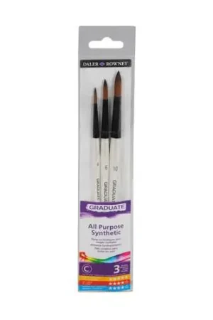Set de 3 pinceaux Graduate Daler Rowney Retour Gratuit